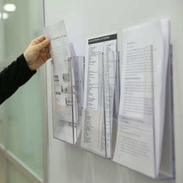 Portrait Wall Mounted Leaflet Holder