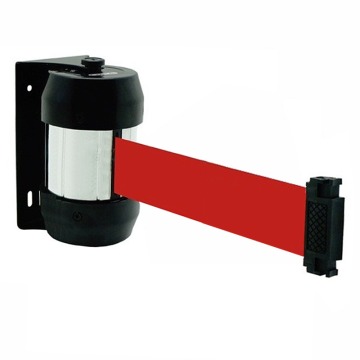 Wall mounted retractable belt barrier
