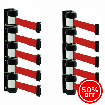 Safety release wall barriers with 180%