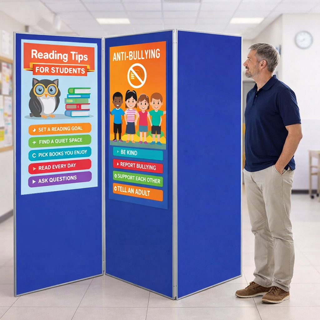 Large 3 Panel Display Board