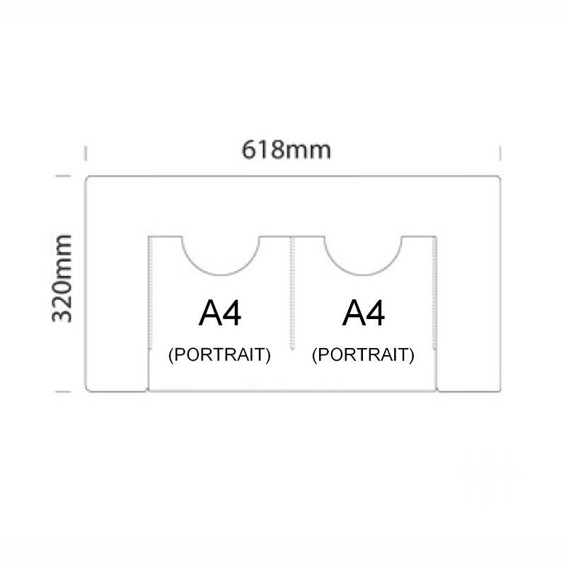 6x A4 Leaflet Dispenser Kit