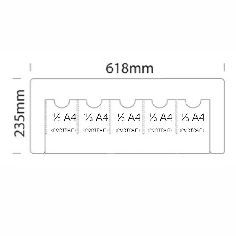 15x 1/3 A4 Leaflet Dispenser Kit