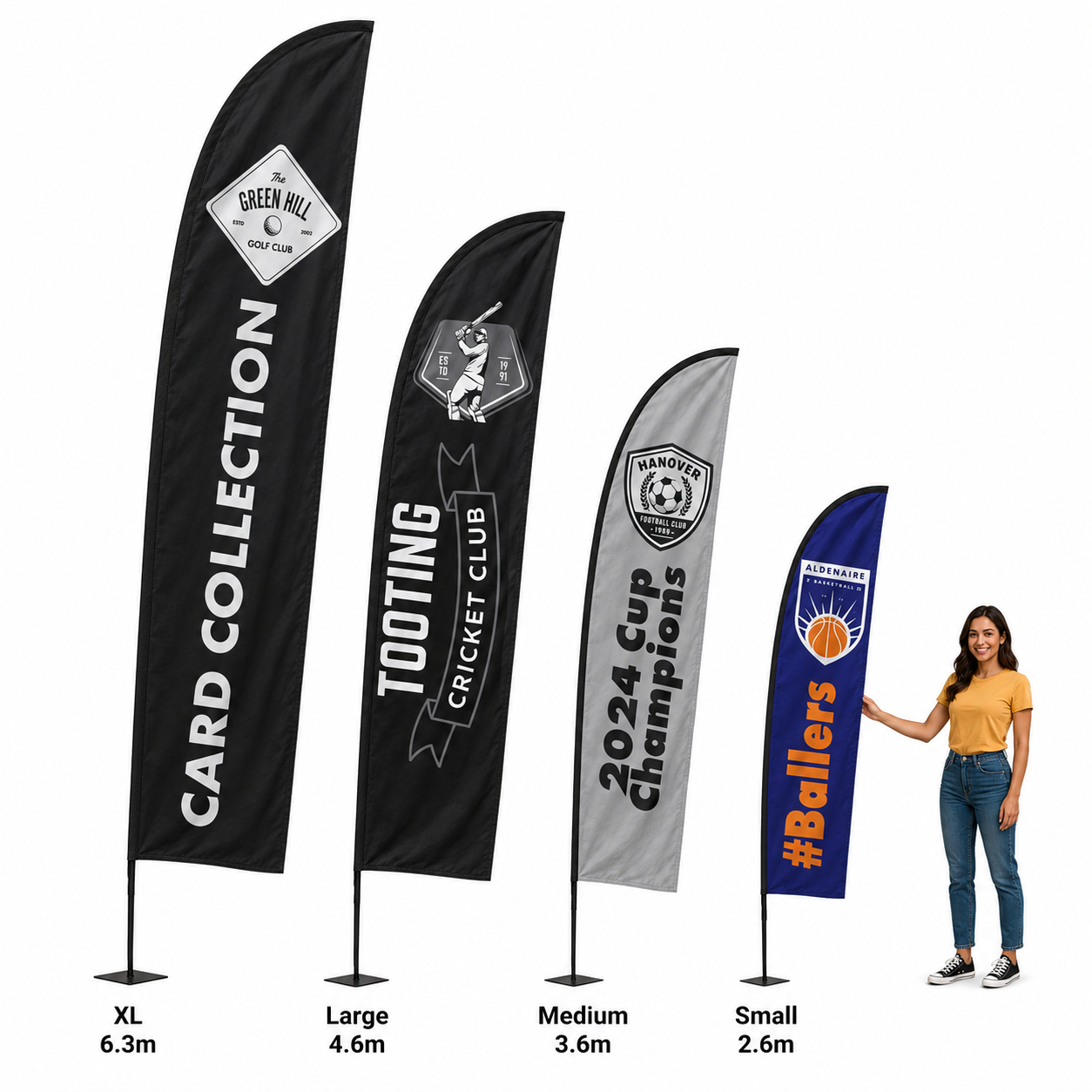 2.6m Premium Small Feather Flag