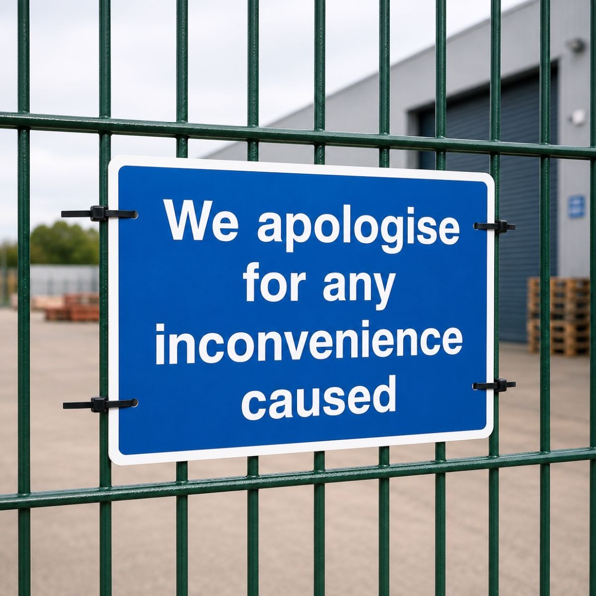 Apologies for Inconvenience Safety Signs - Pack of 6 | Correx | Foamex | Dibond | Vinyl