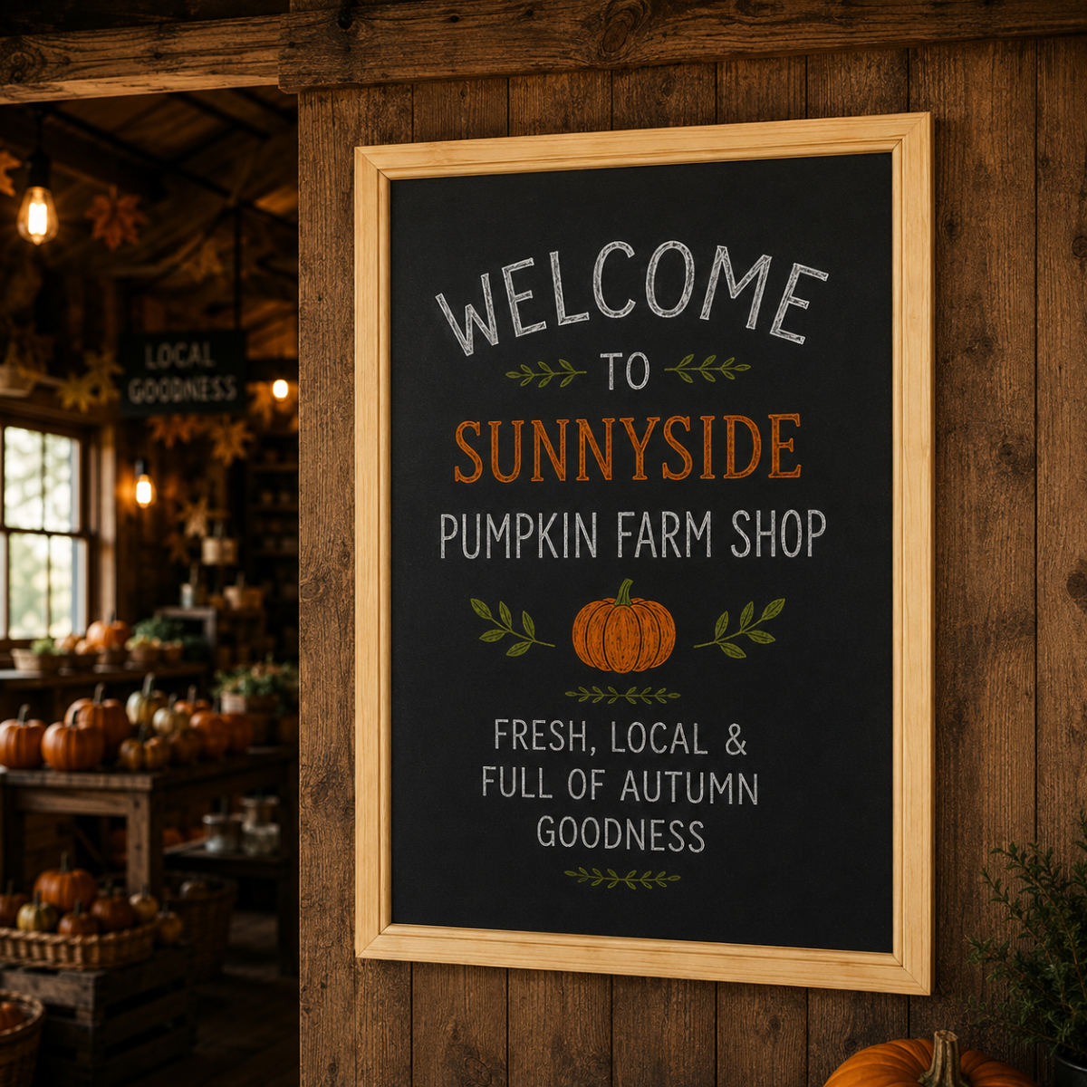 Antique Pine Framed Chalkboard