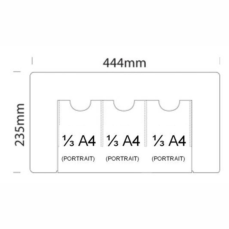 9x 1/3 A4 Leaflet Dispenser Kit