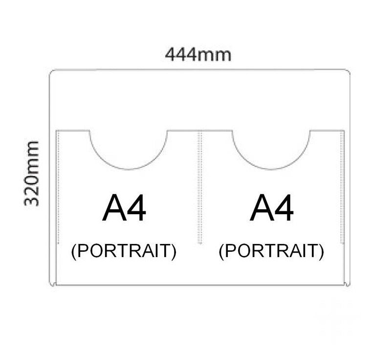 6x A4 Leaflet Holder Kit