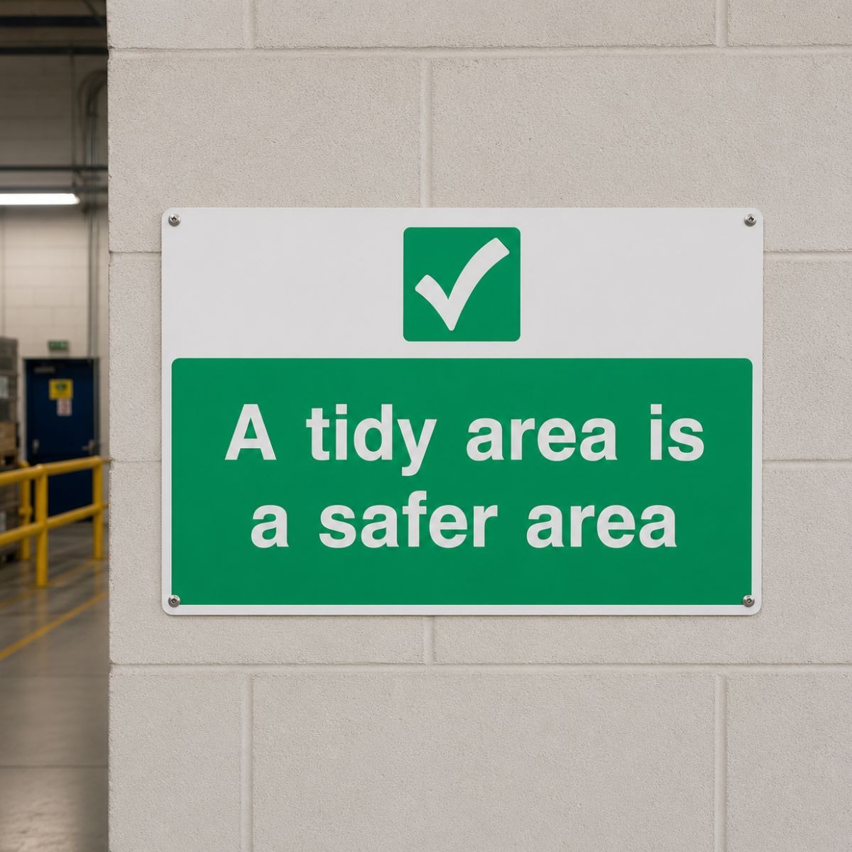 Tidy Area Safety Signs - Pack of 6 | Correx | Foamex | Dibond | Vinyl