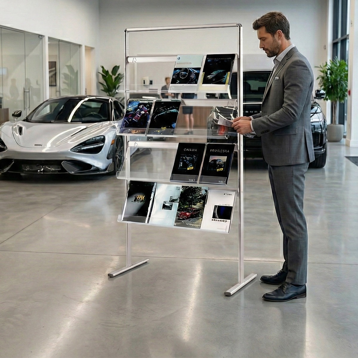 Communicator Floor Standing Brochure Holder  A4, A3, A5