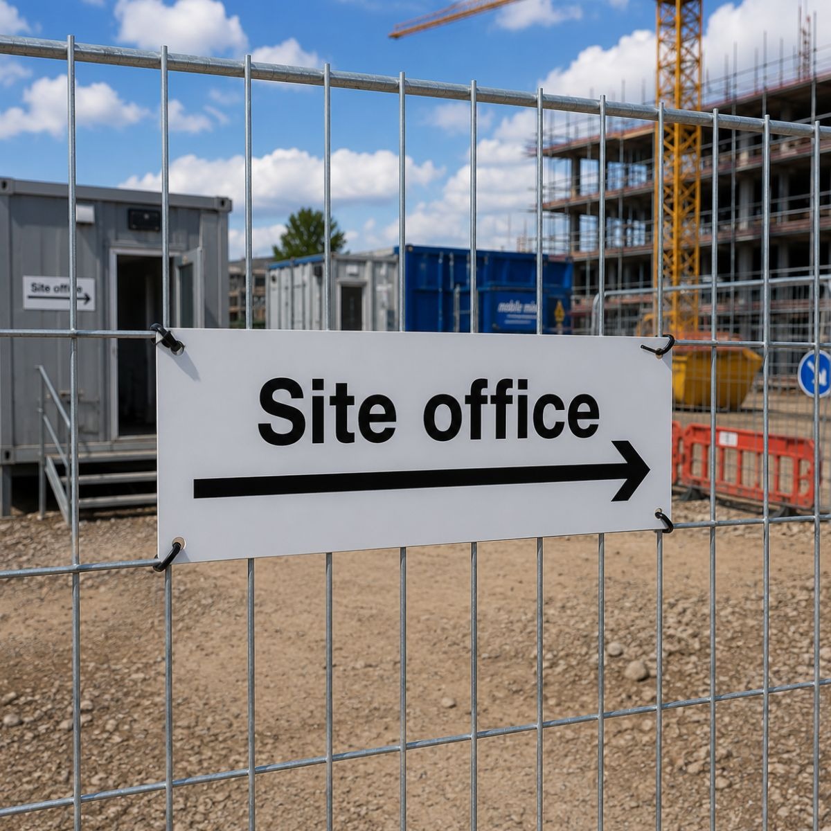 Site Office Right Arrow - Pack of 6 | Correx | Foamex | Dibond | Vinyl