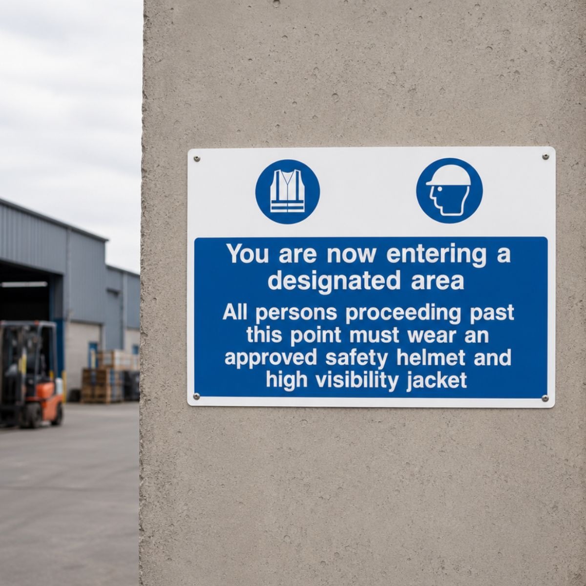 Designated Safety Area Signs - Pack of 6 | Correx | Foamex | Dibond | Vinyl