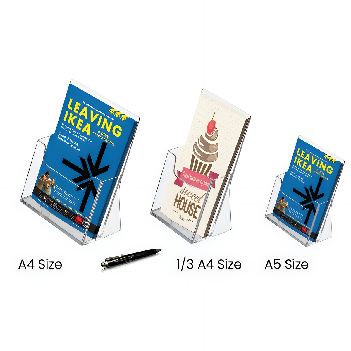 Desktop Counter Acrylic Leaflet Dispenser - 1/3 A4 / A5 / A4