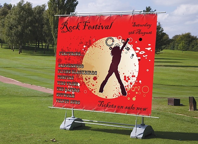 Giant Outdoor Banner Stand - 2500mm Wide
