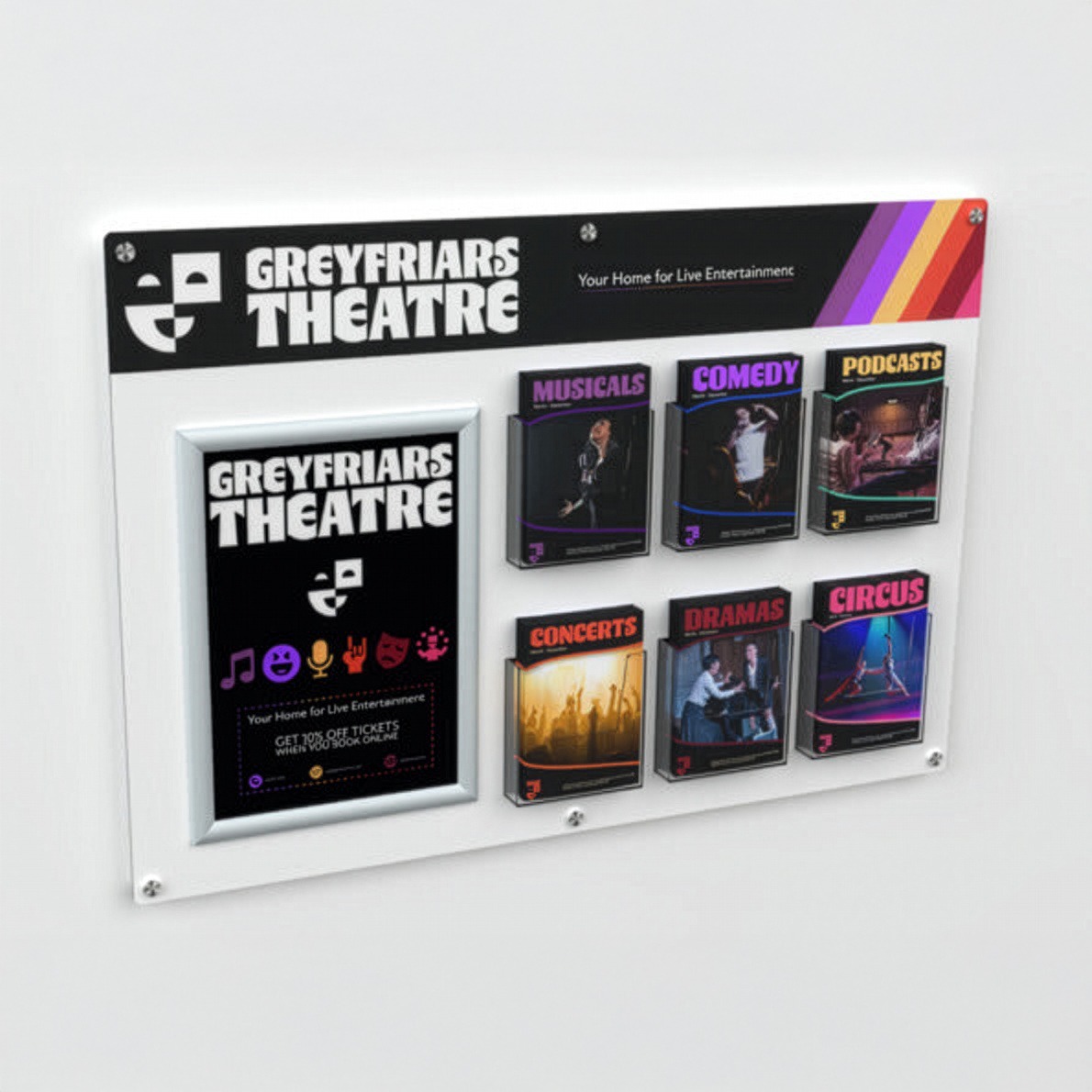 Dibond Backed Wall Mounted Information Board