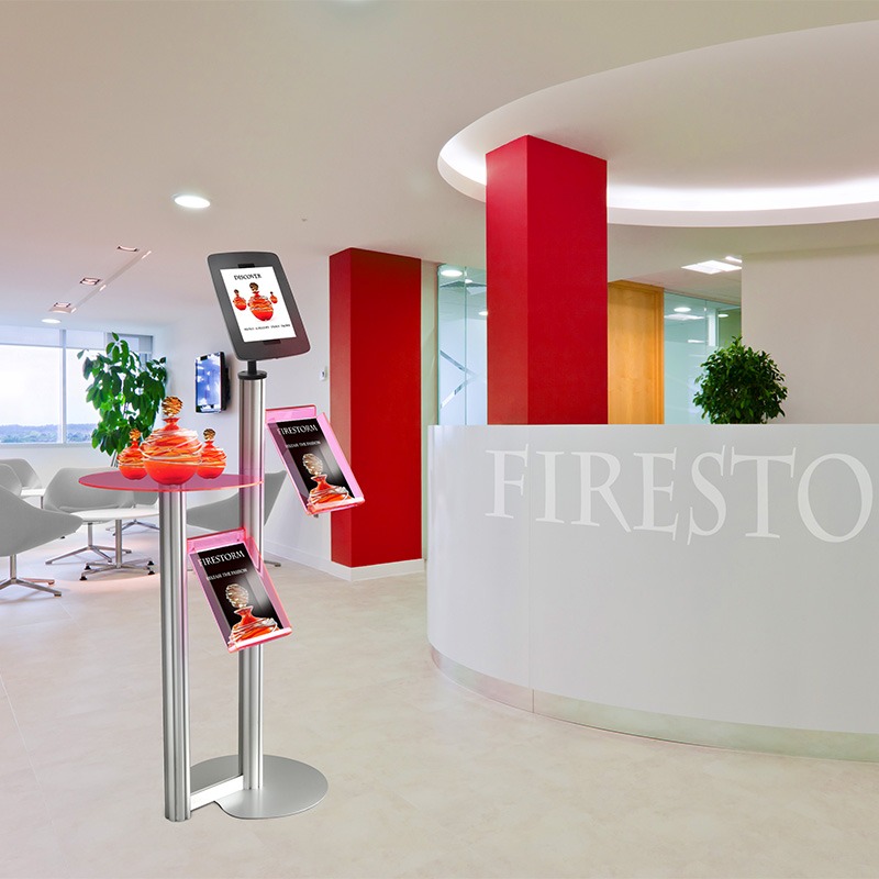 Floor Standing iPad Display w/ 2x Brochure Holders