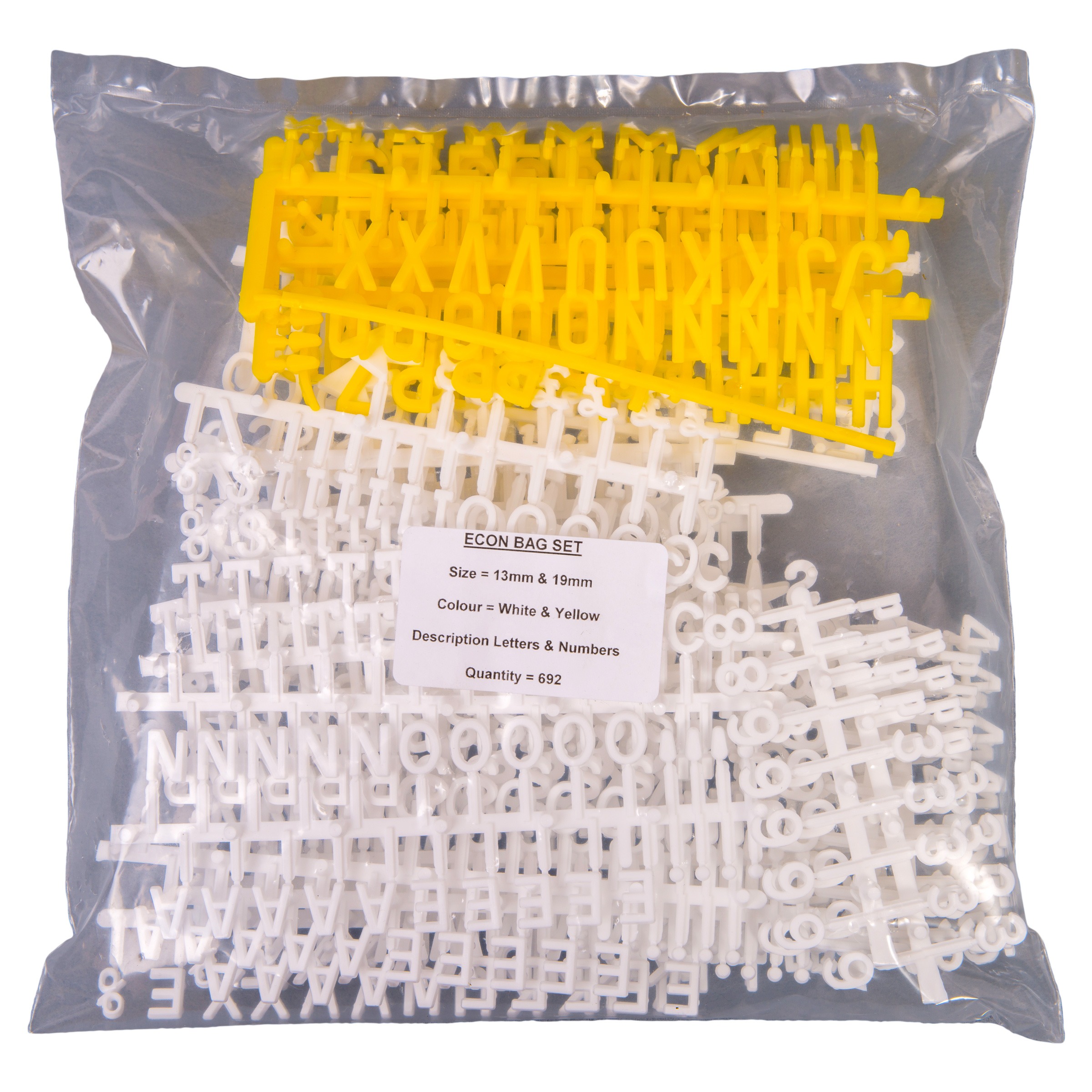 Assorted Character Set For Peg Letter Board