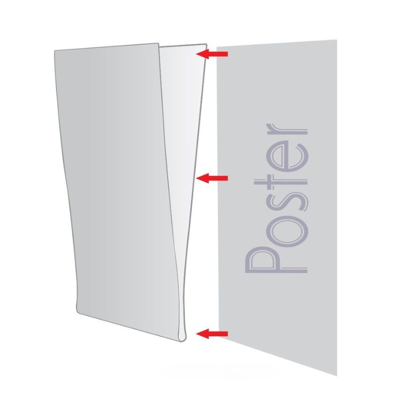 Budget Wall Mounted PET Poster Sleeve - A4, A5, A6