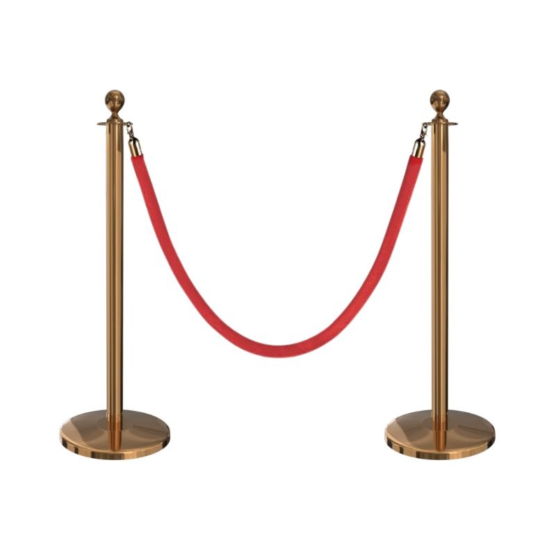 6 Gold Posts / 5 Red Ropes VIP Barrier Bundle
