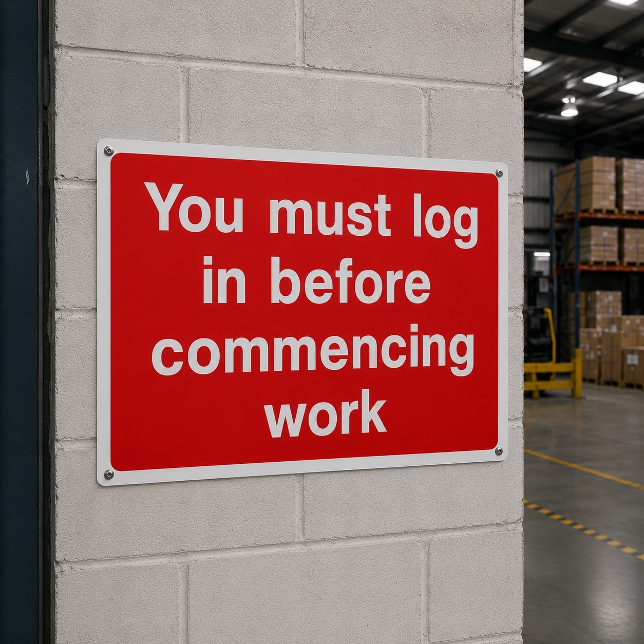 You Must Log In Safety Signs - Pack of 6 | Correx | Foamex | Dibond | Vinyl