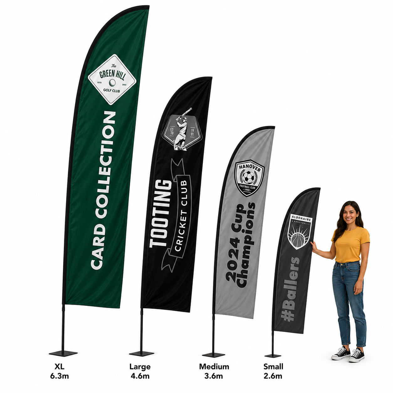 6.3m XL Promotional Feather Flag