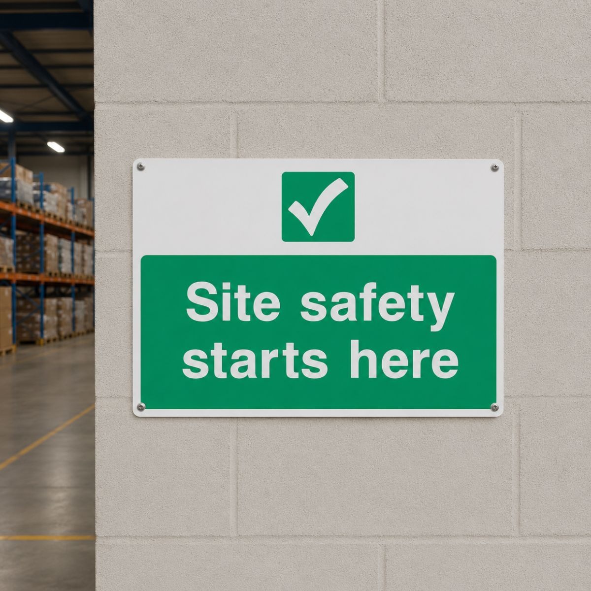Site Safety Starts Here Safety Signs - Pack of 6 | Correx | Foamex | Dibond | Vinyl
