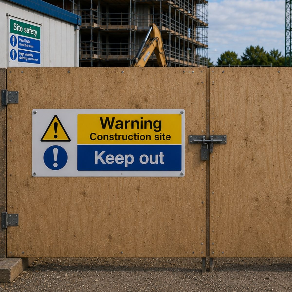 Warning Construction Site Keep Out - Pack of 6 | Correx | Foamex | Dibond | Vinyl