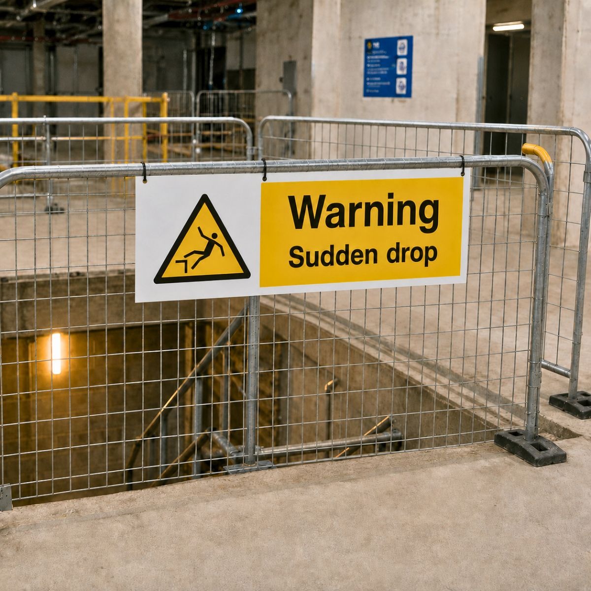Warning Sudden Drop - Pack of 6 | Correx | Foamex | Dibond | Vinyl