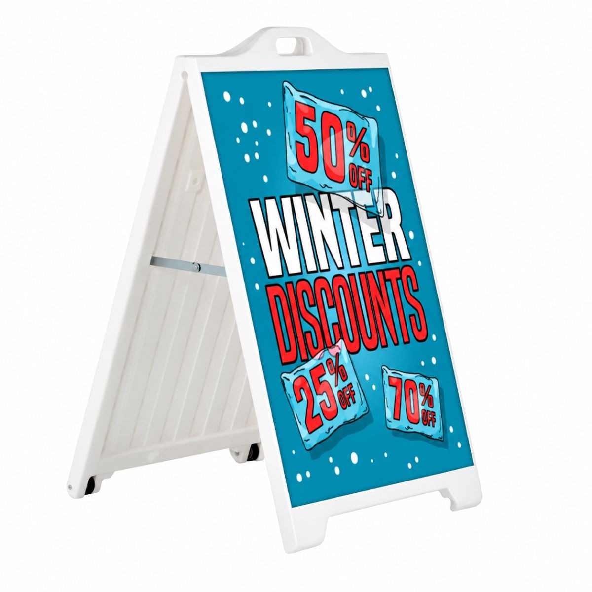 Clearance - White Street SignPro A-Frame Sign