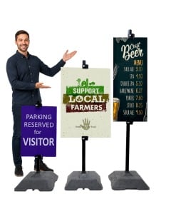 heavy duty outdoor sign holder in 3 different sizes
