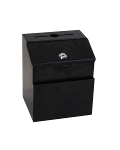 Lockable Black Steel Suggestions Box