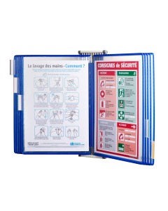 Tarifold A4 Wall Mounted Flip File Display - Blue