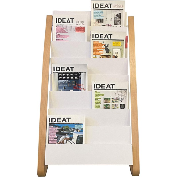 Scandi Style Wooden Magazine Rack | Discount Displays
