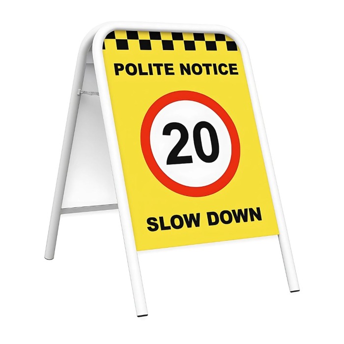 School Pavement Sign - Slow Down 20mph
