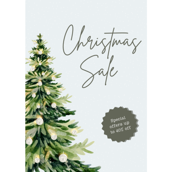 'Christmas sale, special offers up to 40% off'