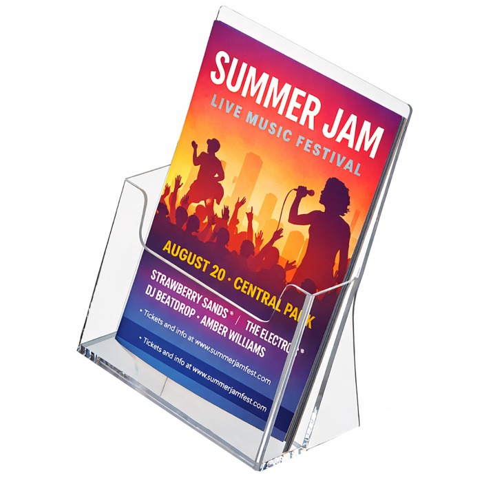 Counter clear acrylic leaflet dispenser 