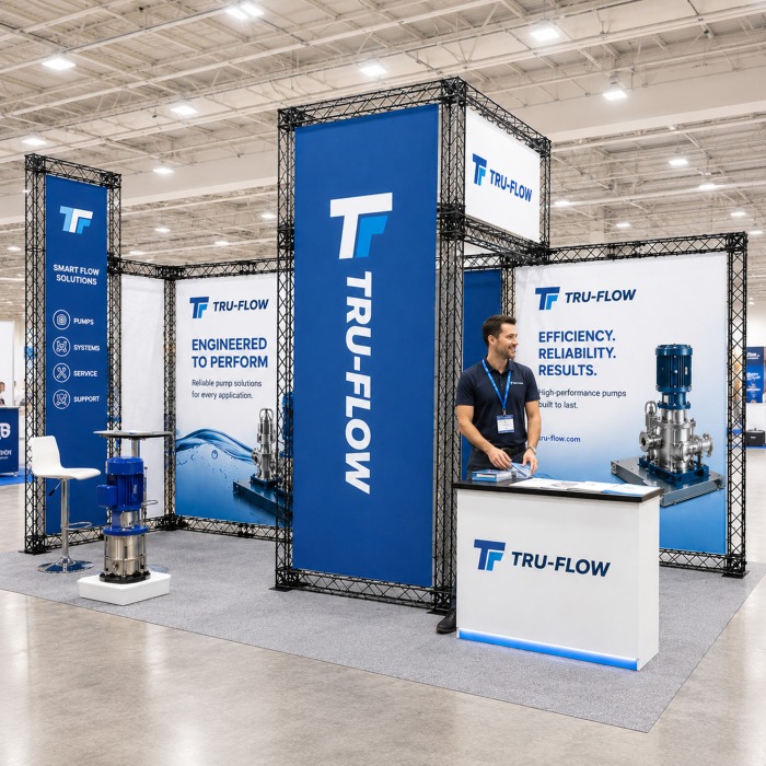 Portable truss reconfigurable exhibition stand