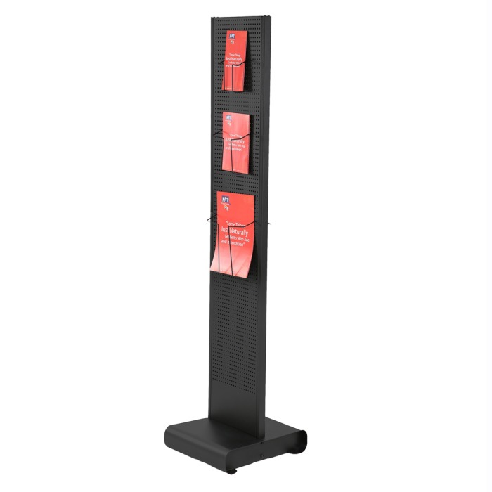 Stable and durable metal literature rack with A5 and A4 holders