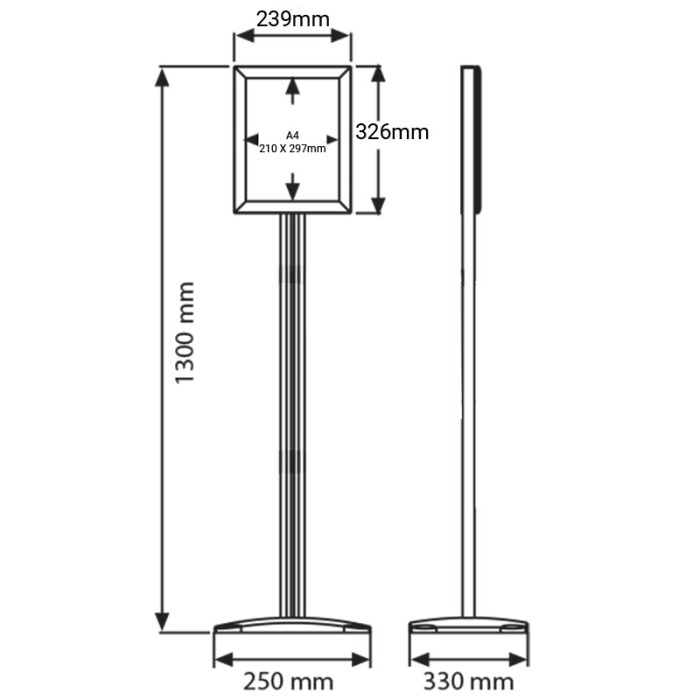 A4 Freestanding Sign Holder Display Stand | Discount Displays