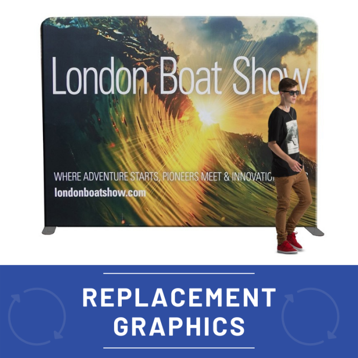 Straight formulate backdrop replacement graphic