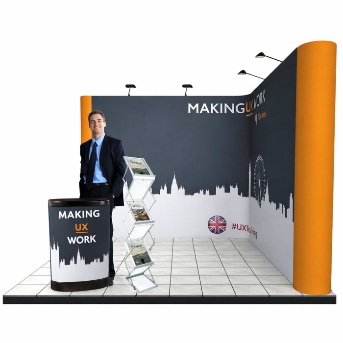 3x3m Exhibition Stand Kit - Linked Pop Ups