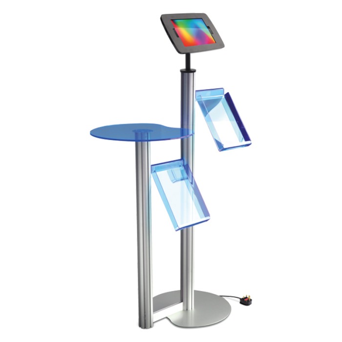 Floor Standing iPad Display w/ 2x Brochure Holders