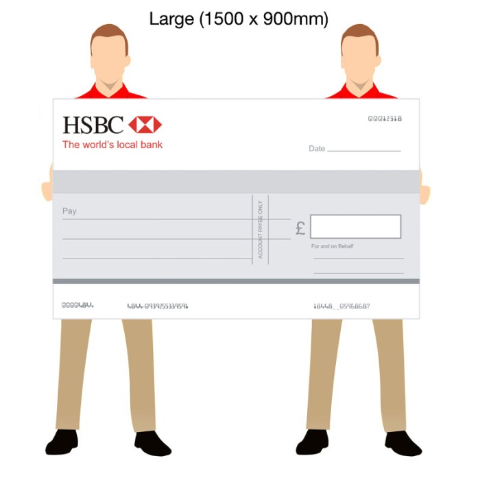 Jumbo Promotional Cheque - 1500 x 900mm