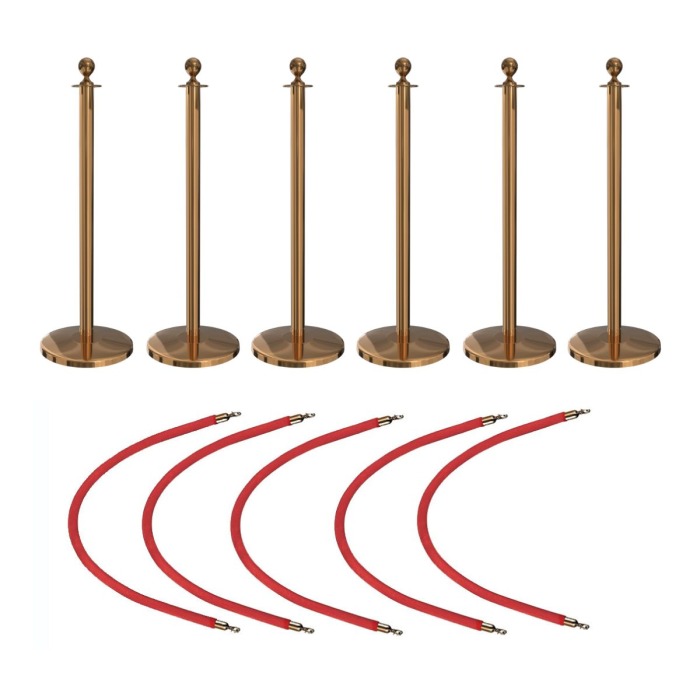 6 Gold Posts VIP Barrier Bundle
