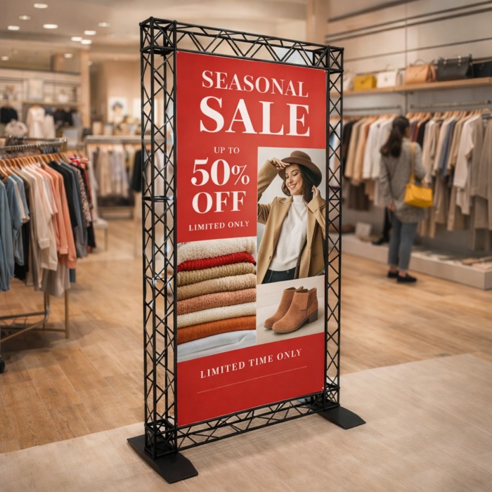 Truss stand ideal for retail promotions