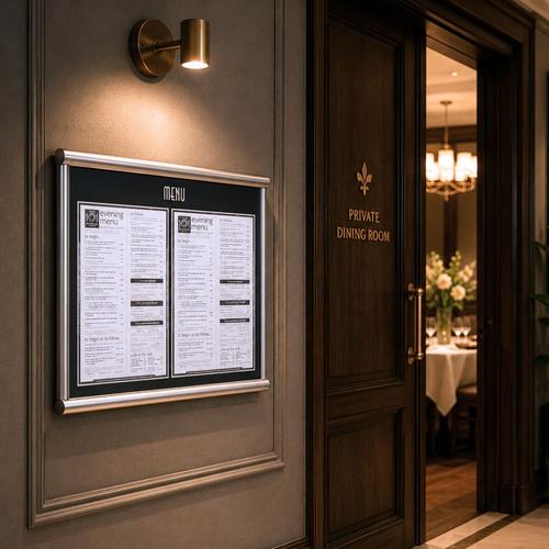 Menu Frame Wall Mounted