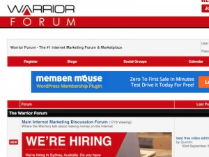 Warrior Forum Screenshot