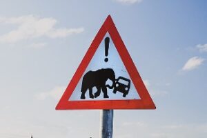 Warning sign - elephant