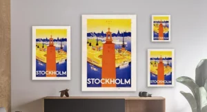 Vintage Wooden Travel Posters