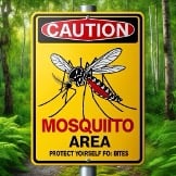 Mosquito warning sign