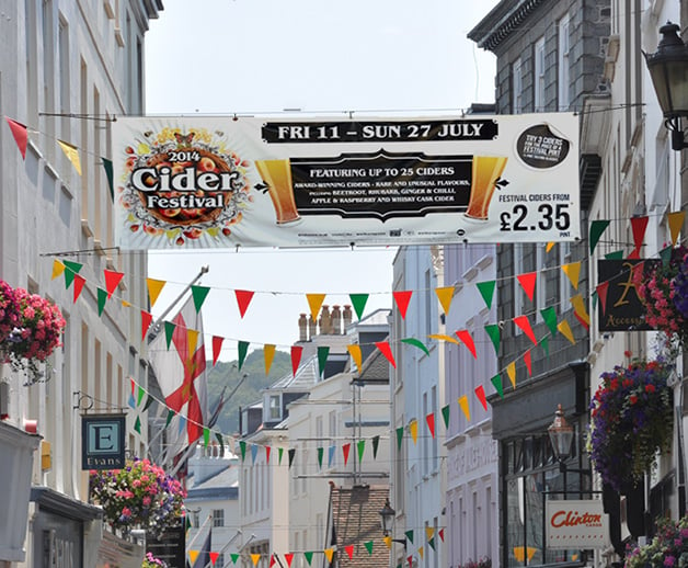 How to hang a banner across a street